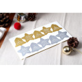 Christmas Paper Printing Star Bell Gold Adhesive Label Sticker